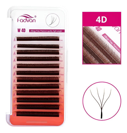 Cílios 4d W Fadvan Marrom Volume Egípcio Mix