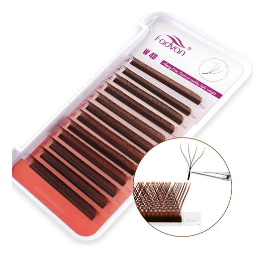 Cílios 4d W Fadvan Marrom Volume Egípcio Mix