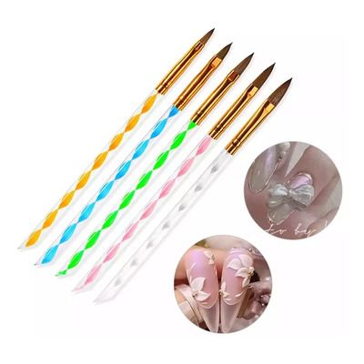 KIT 5 PINCEIS D&Z COLORIDO PARA ACRILICO  2-4-6-8-10