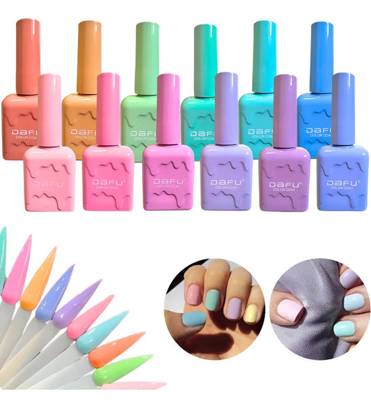 Esmalte Em Gel Color Coat Dafu Tons Pastéis Coloridos