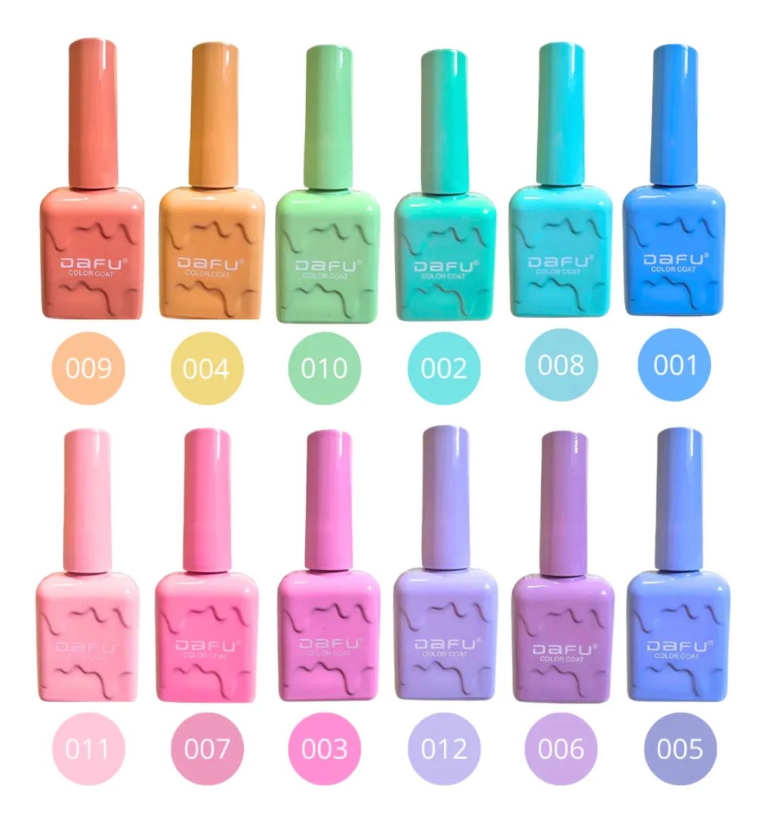 Esmalte Em Gel Color Coat Dafu Tons Pastéis Coloridos