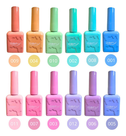 Esmalte Em Gel Color Coat Dafu Tons Pastéis Coloridos