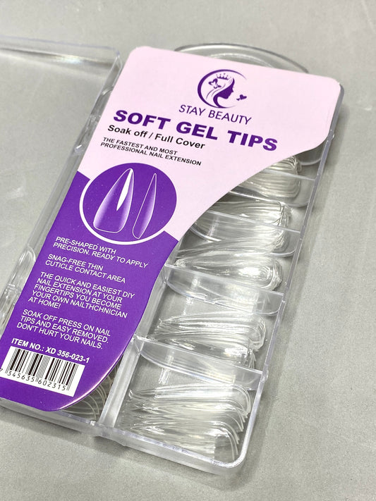 Soft Gel Tips Almond - Stay Beauty