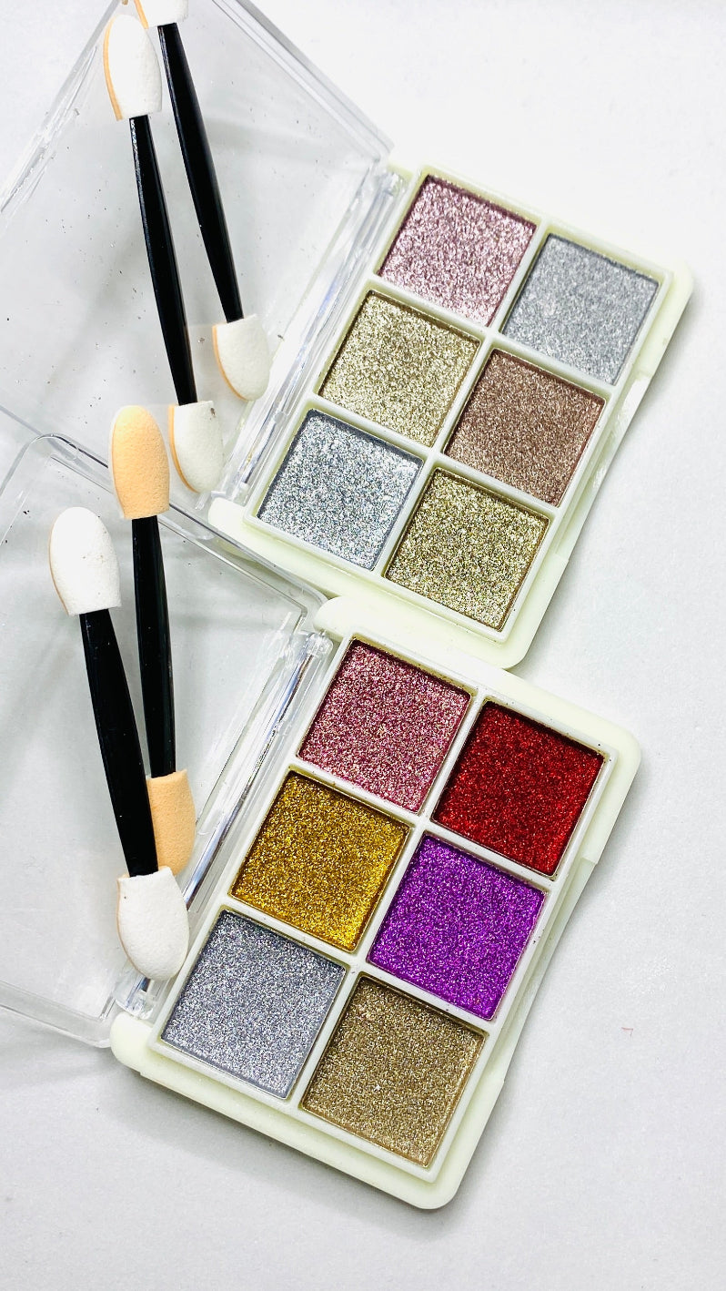 Paleta de Pó cromado com 6 cores